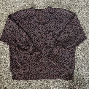 Abercrombie & Fitch Leopard Print Crewneck Sweater SZ SM
